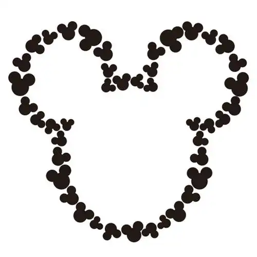 汽车贴纸图片 新款 欧美热卖 反光汽车车贴 米奇头像贴纸