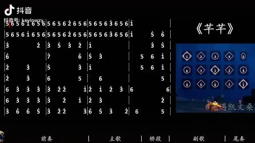 《芊芊》1指数字简谱 光遇 光遇琴谱 芊芊