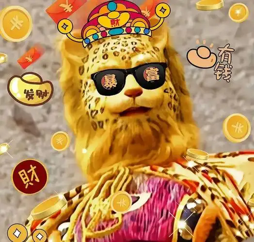 墨镜,大金链子,元宝三件套,土到极致就是潮,妥妥的暴发户气质.