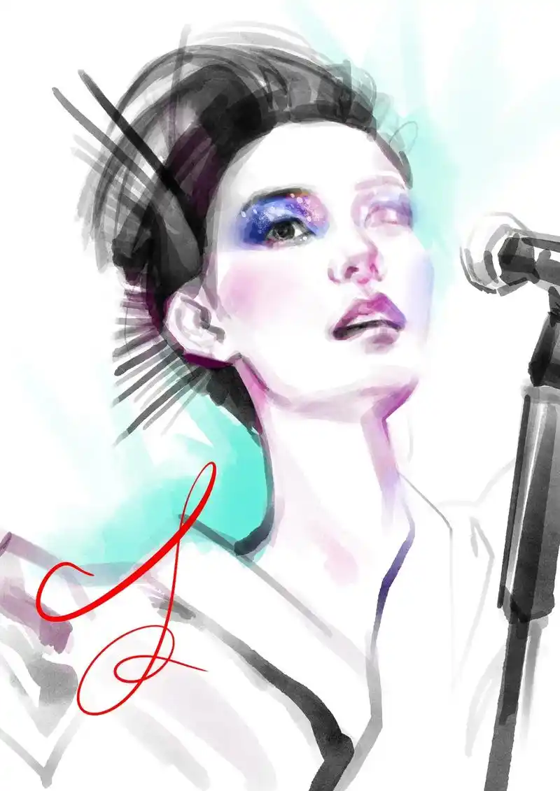 幻乐一场.#时尚插画#王菲#王菲演唱会#幻乐一场 - 抖音