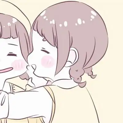 手绘女生闺蜜头像特别可爱