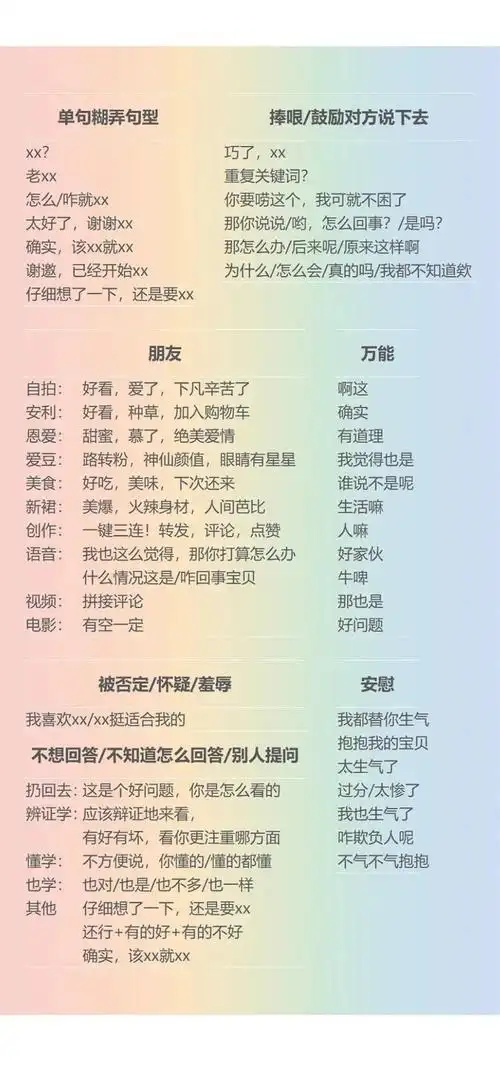 聊天万能回复模板壁纸