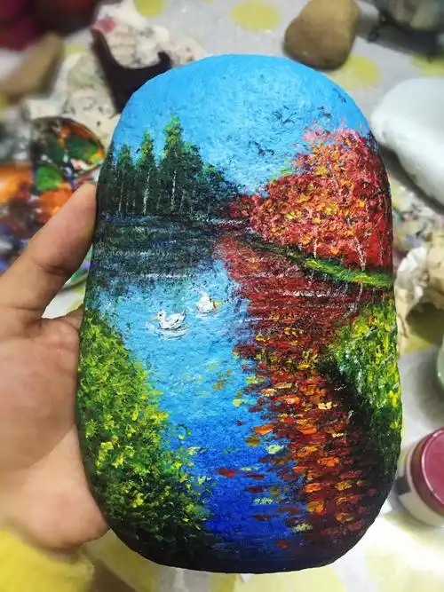 遇见了你一一石头画