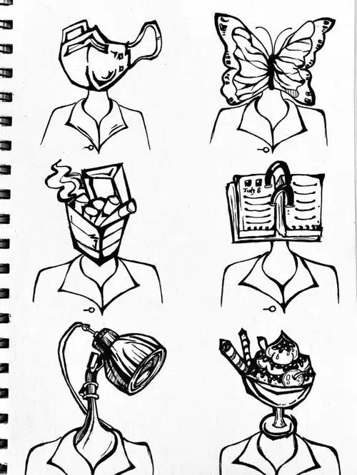 置换图形  #创意置换与脑袋  #视觉传播设计与制作  #视传手绘  #临