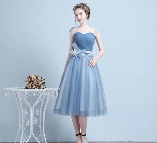 2016新中长款时尚表演毕业晚礼服新娘结婚敬酒服伴娘团礼服姐妹裙