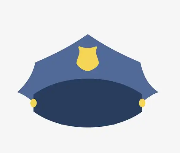 卡通警帽矢量素材