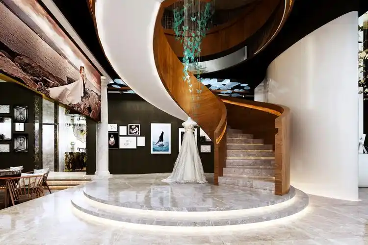 港式风格豪华婚纱店装修设计效果图200平米复式婚纱楼装修图片