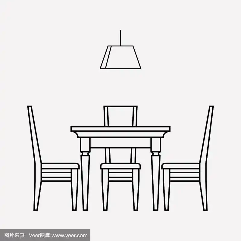 餐厅图标线条元素