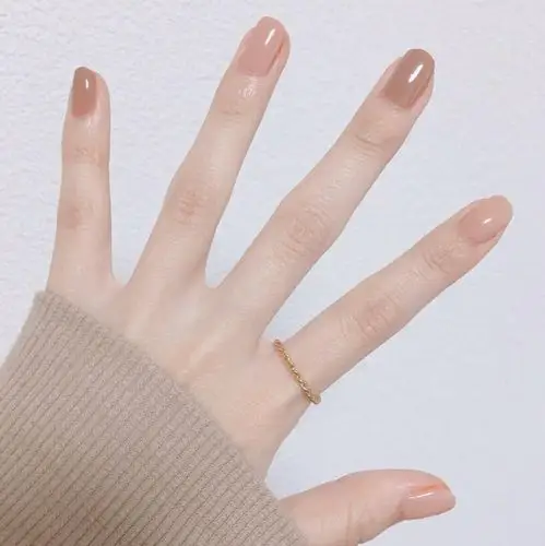 裸色指甲油奶茶半透半透明明显白免烤快干不可持久指甲彩妆