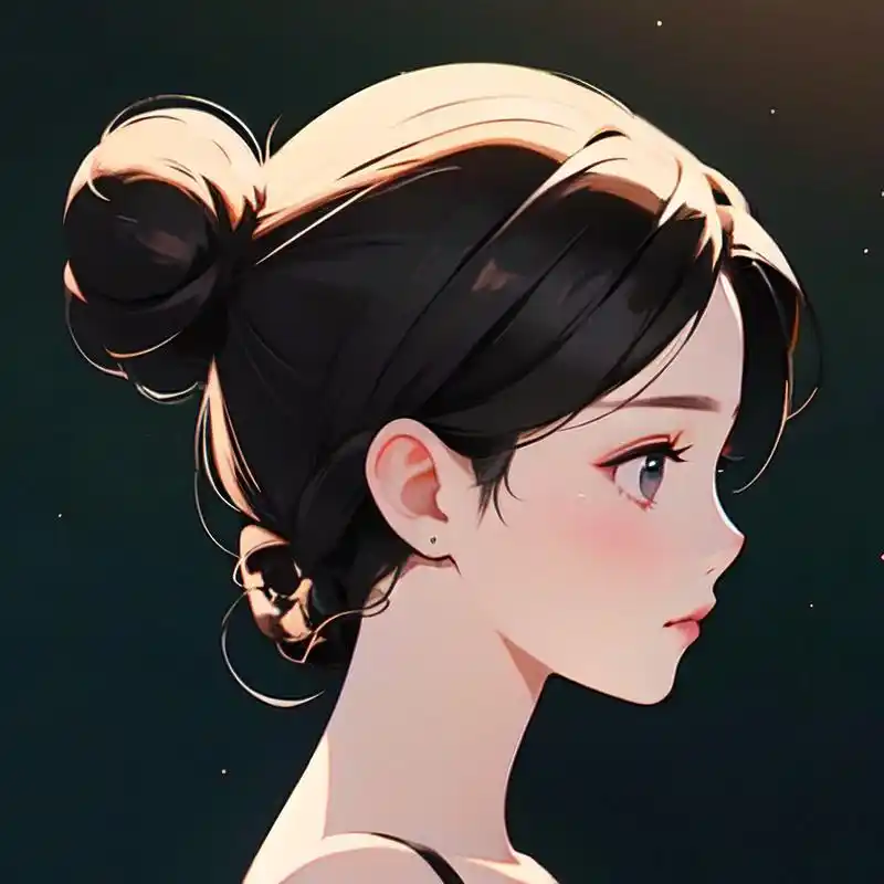 丸子头唯美头像侧面🌺 侧面轮廓,唯美展现.