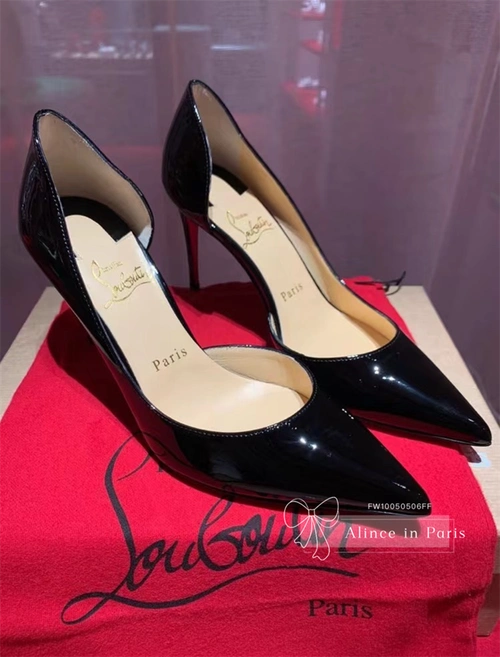 christian louboutin/路铂廷 女鞋尖头细跟侧空高跟鞋单鞋红底鞋