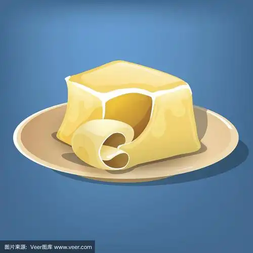 卡通黄油.矢量插图.