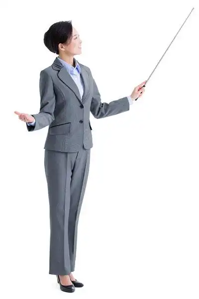 商务女士做培训讲师_全景网