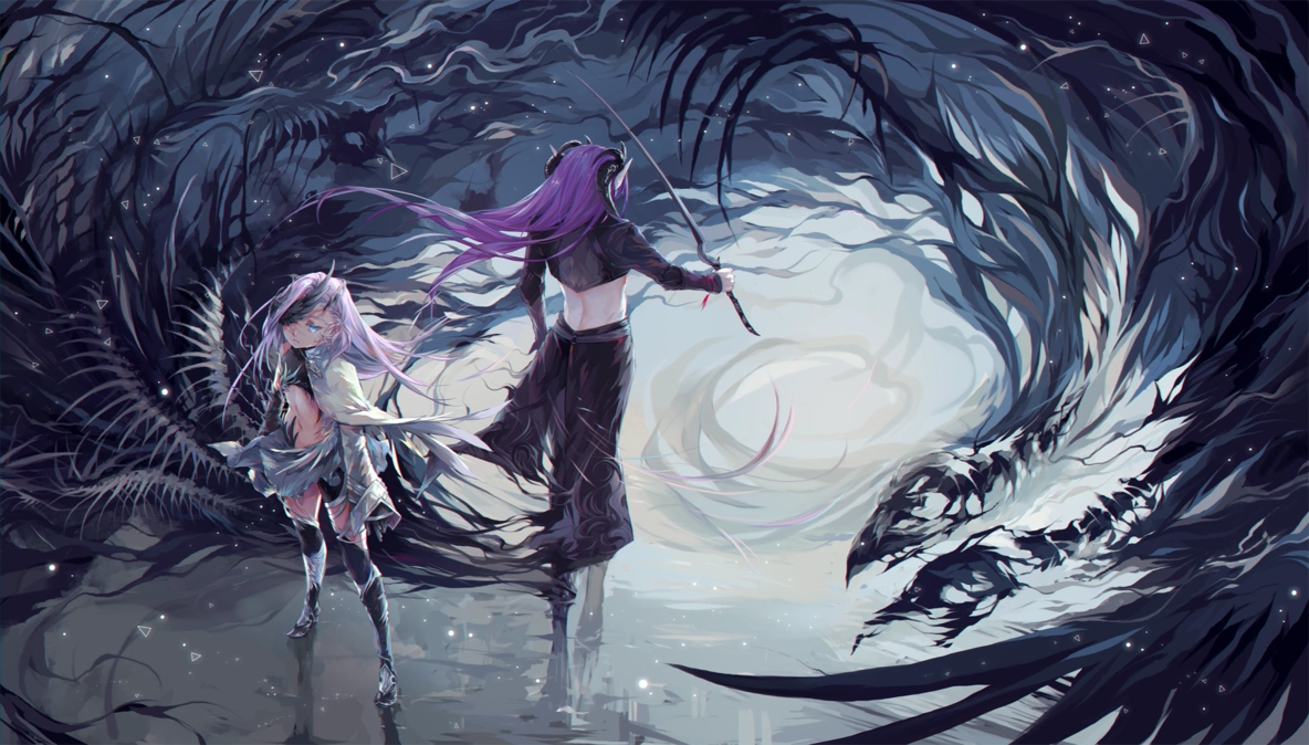 网络大神所绘二次元伤感图片,这些风格的图片很适合用作壁纸