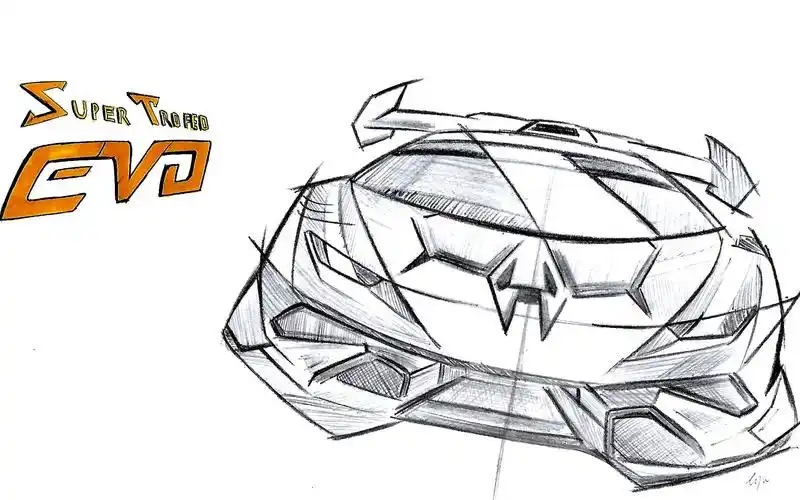 lamborghini centenario汽车手绘