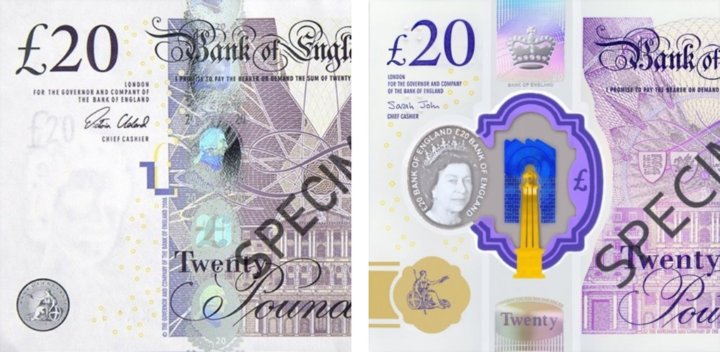 英国发行新版20英镑「特纳肖像」纸币
