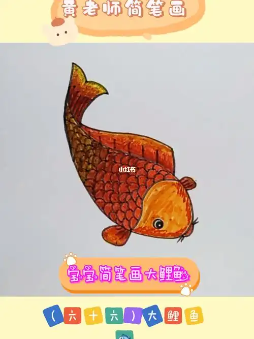 简笔画小鲤鱼
