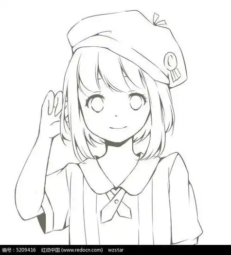 简笔画人物漫画女生可爱