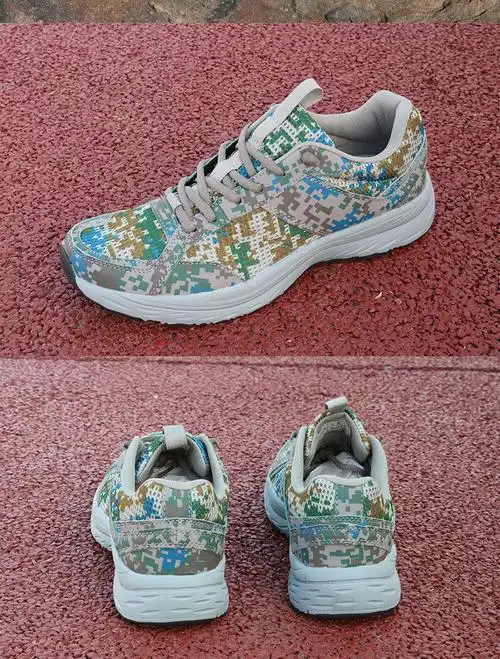 作训跑鞋新式作训鞋男19迷彩鞋黑色轻便户外休闲鞋夏季透气军训跑鞋