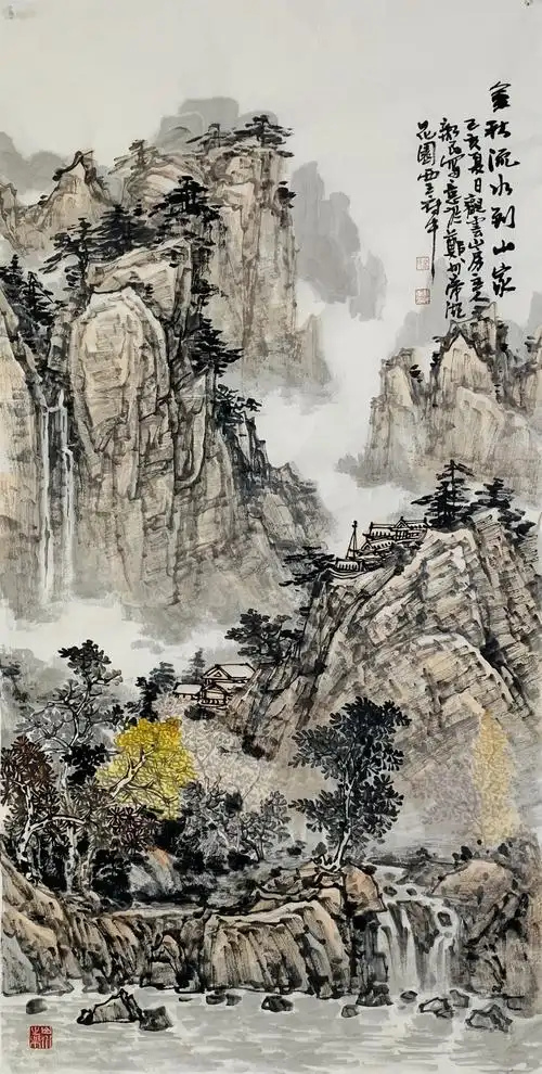 中国画名家画家余新民山水画欣赏