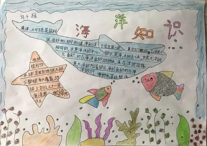 海洋知识精品手抄报欣赏