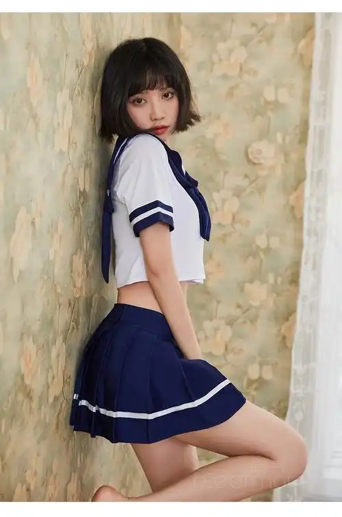 妩媚战衣蓝色妖姬衣服校园jk床上暴击攻速迷你裙制服女短裙服纯欲水手