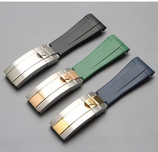 【原装品质】适配劳力士表带黑水鬼蓝绿水鬼蓝游艇gmt弧形橡胶硅胶带