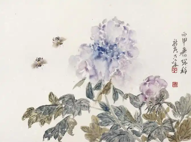 著名花鸟画家易峰没骨画赏析