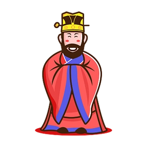 大臣黑白线稿png免抠中国古代大臣卡通人物插画中国古代古风人物羊续