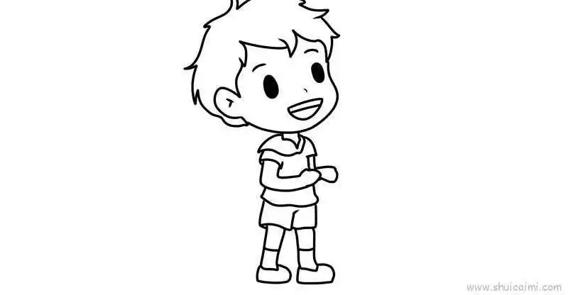 小孩儿童画怎么画小孩简笔画简单又好看