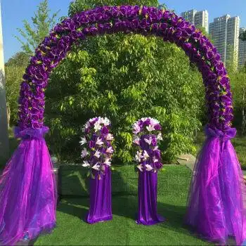 绢花拱门婚庆花门开业拱门花架结婚装饰绢花拱门婚礼道具新款彩门