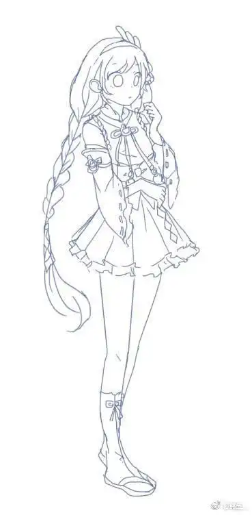 大乔简笔画步骤图-古代人物-千千简笔画q版古装女孩简笔画大乔