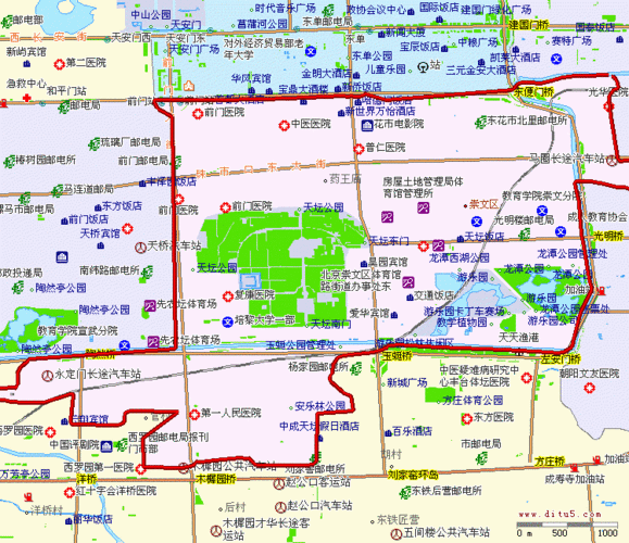 北京崇文区地图