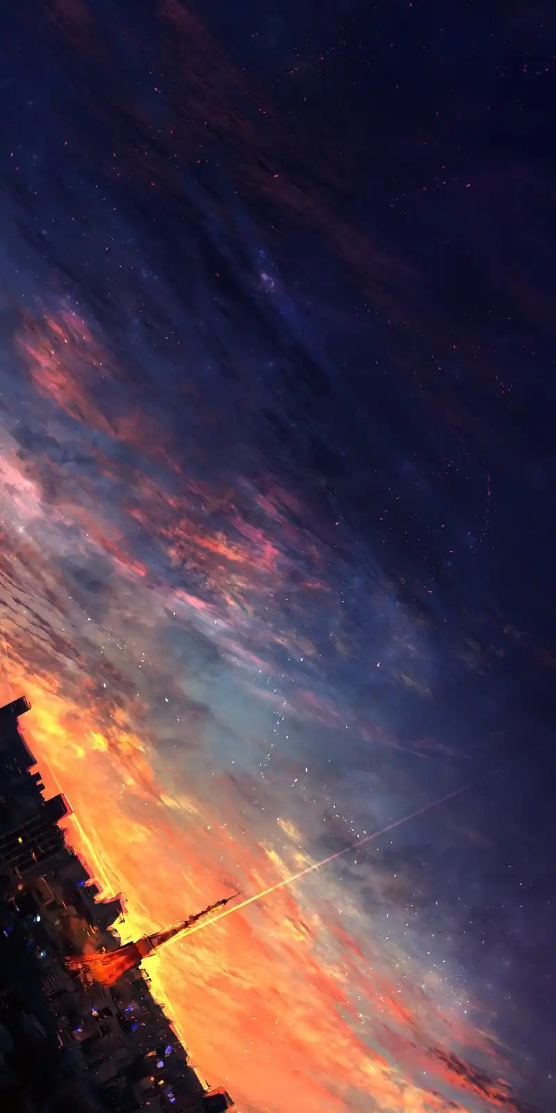 画师「清井fen」作品欣赏:奇幻建筑世界,唯美意境动漫风景插画