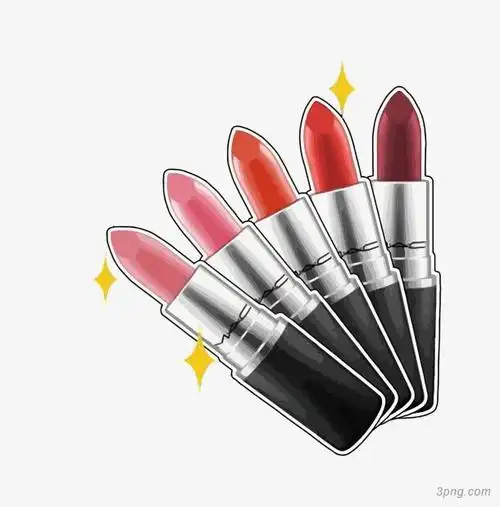 矢量口红png素材透明免抠图片卡通手绘