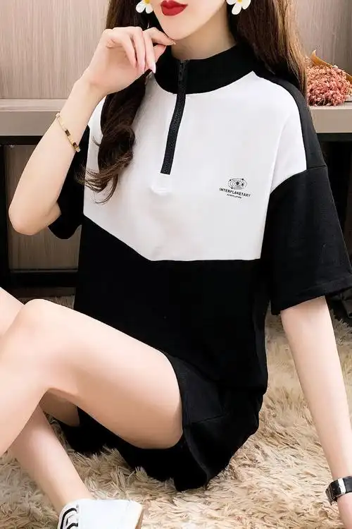 佳依乐夏季女装套装两件套学生韩版社会网红时尚休闲服短袖短裤女ins
