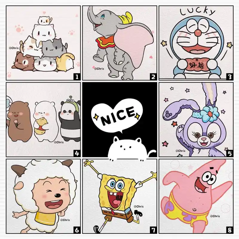 你们还想看哪些可爱的卡通动画人物可以留言噢～ 简笔画|手绘涂鸦