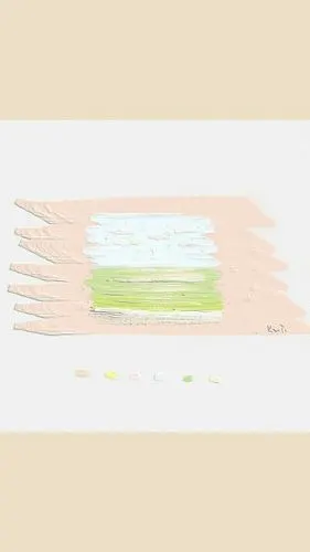 油画质感壁纸artset 高清壁纸 可爱简约 纯色壁纸插画手绘转载:小野tr