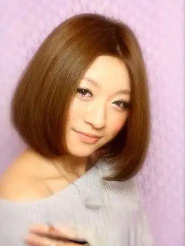 女生全新中长波波头发型图片