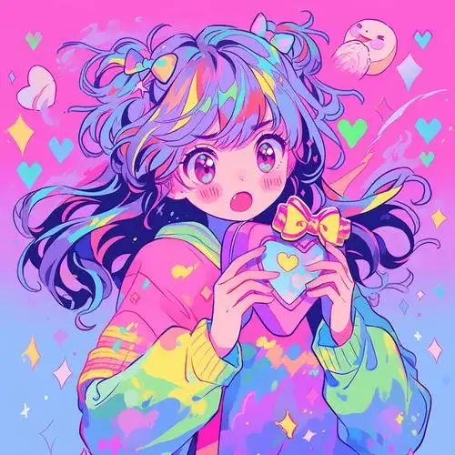 头像爱心彩绘头像