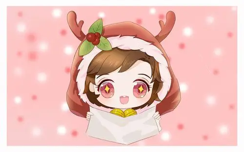 临摹阿肯绘王者荣耀貂蝉圣诞恋歌q版