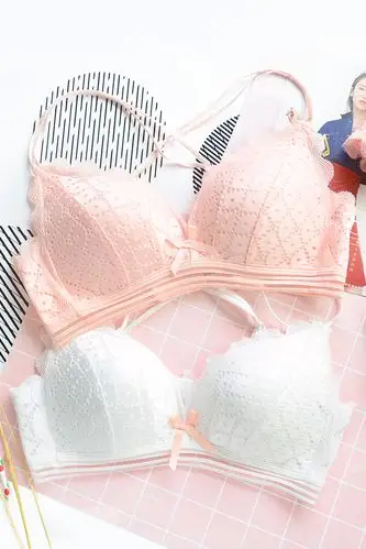 秋季美背蕾丝少女文胸套装内衣学生女聚拢无钢圈性感舒适调整型胸罩