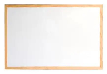 矢量彩色的标记荧光笔白板纸内衬木框白板空白板条可爱的小狗白板和