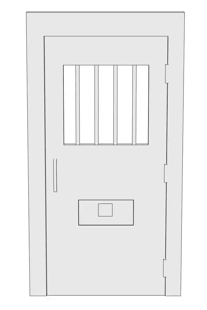 卡通形象的监狱之门