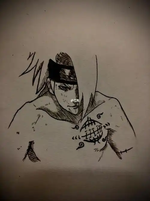 火影忍者  #绘画  #火影忍者手绘  #迪达拉  #手绘