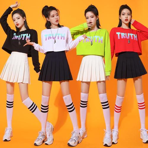 旦啦啦队舞台演出服学院风青春活力拉拉操表演服成人爵士舞蹈服