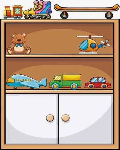 带锁的柜子木质玩具柜子