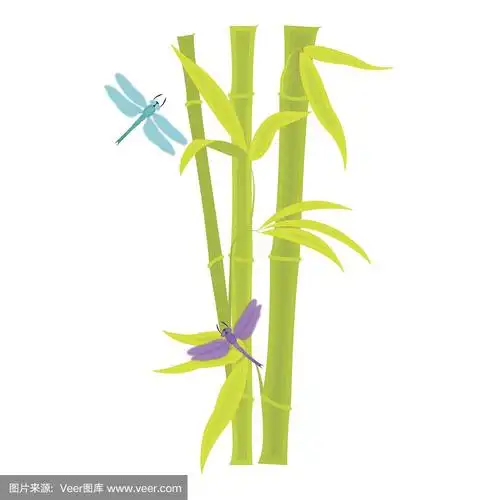 竹子图标在卡通风格孤立的白色背景.日本