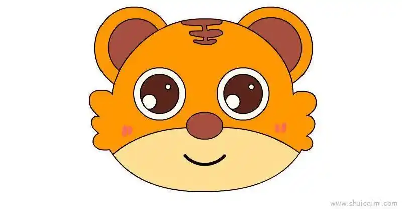 可爱的虎头儿童简笔画绘画教程步骤