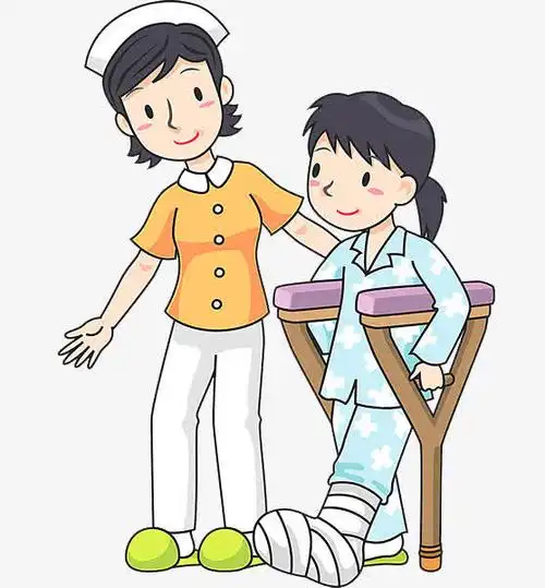 接受康复的女孩